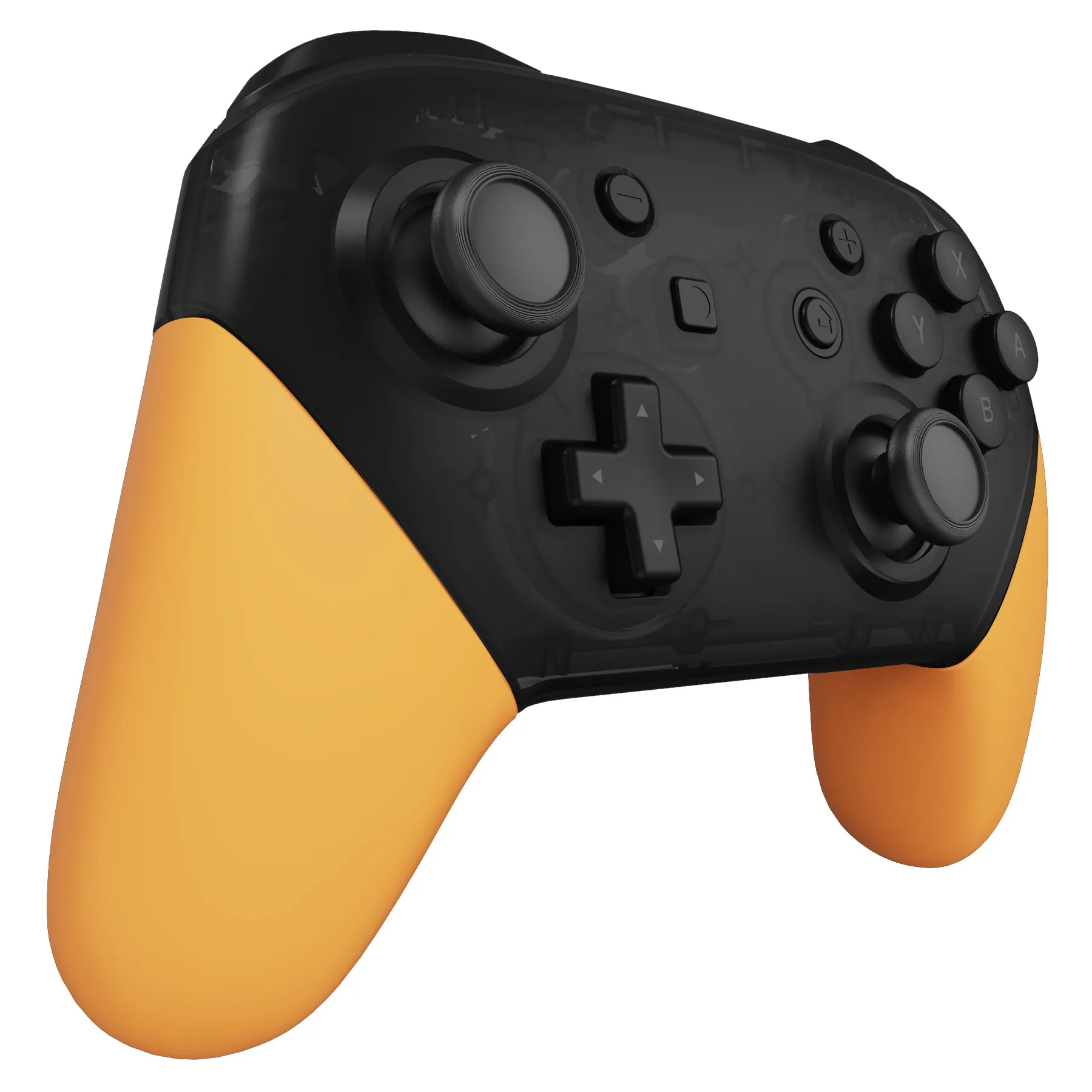 eXtremeRate Caution Yellow Replacement Handle Grips for NS Switch Pro Controller, Soft Touch DIY Hand Grip Shell for NS Switch Pro Controller - Controller NOT Included - GRP318