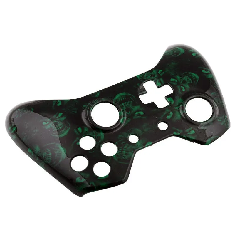 eXtremeRate Green Death Face Plate Front Shell Custom Kits for Xbox One Controller - XOSF022