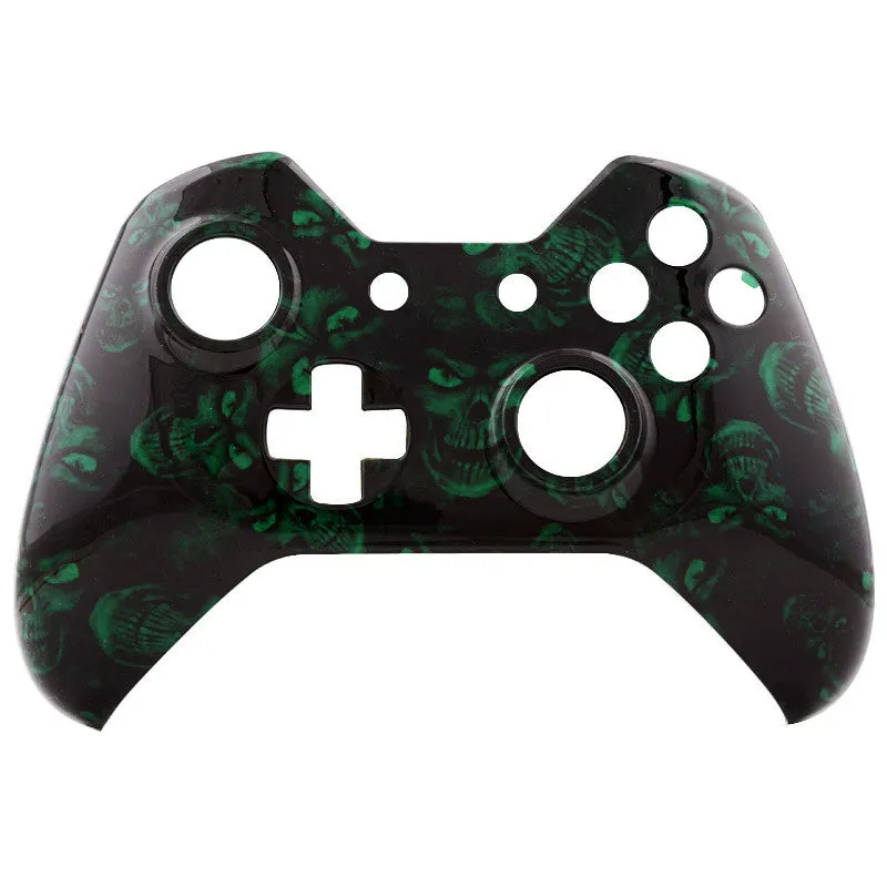 eXtremeRate Green Death Face Plate Front Shell Custom Kits for Xbox One Controller - XOSF022