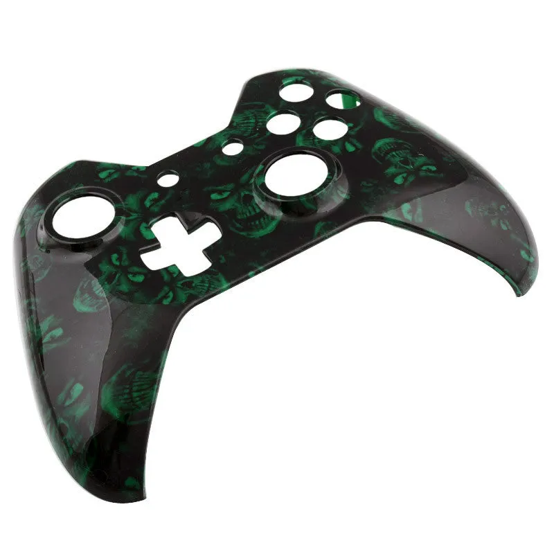 eXtremeRate Green Death Face Plate Front Shell Custom Kits for Xbox One Controller - XOSF022