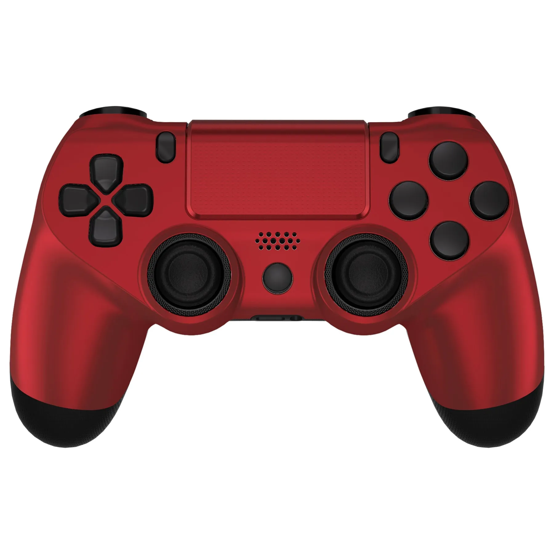 eXtremeRate Scarlet Red Replacement Faceplate Touchpad, Redesigned Soft Touch Housing Shell Touch Pad Compatible with PS4 Slim Pro Controller JDM-040/050/055 - Controller NOT Included - GHP4P002