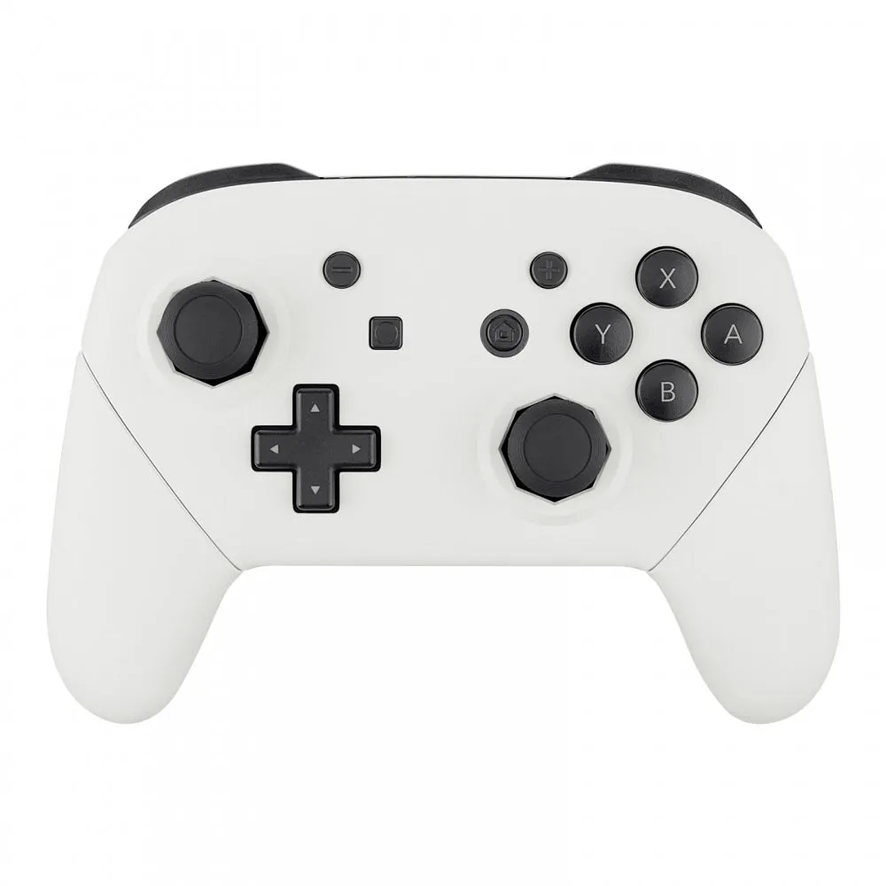 eXtremeRate White Faceplate Backplate Handles Cover, Octagonal Gated Sticks Design DIY Replacement Grip Housing Shell for Nintendo Switch Pro Controller- Controller NOT Included - FRE604