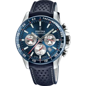 Festina Timeless Chronograph Leather Chronograph Mens Watch I Model F20561/2 Quartz Movement