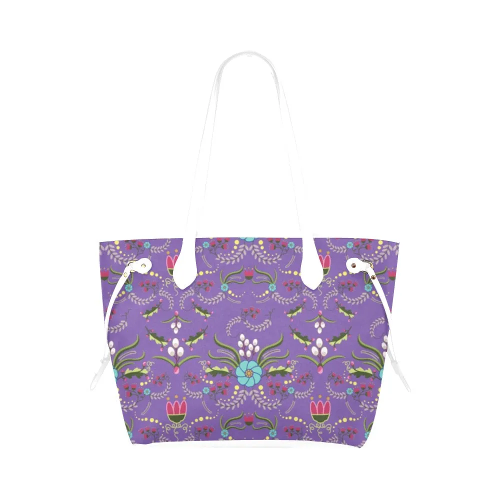 First Bloom Royal Clover Canvas Tote Bag