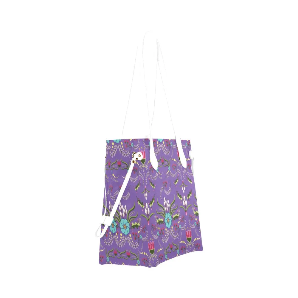 First Bloom Royal Clover Canvas Tote Bag