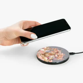 Flowers and Pumpkins Wireless Charger (White Girl Design)