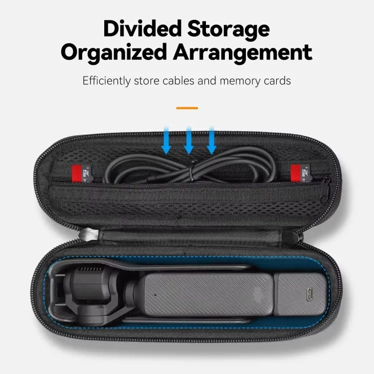 For DJI Osmo Pocket 3 Camera TELESIN Portable Carrying Bag Storage Case(Black)