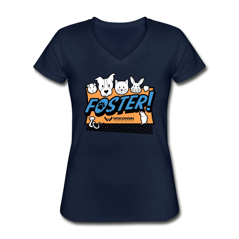 Foster Logo Contoured V-Neck T-Shirt