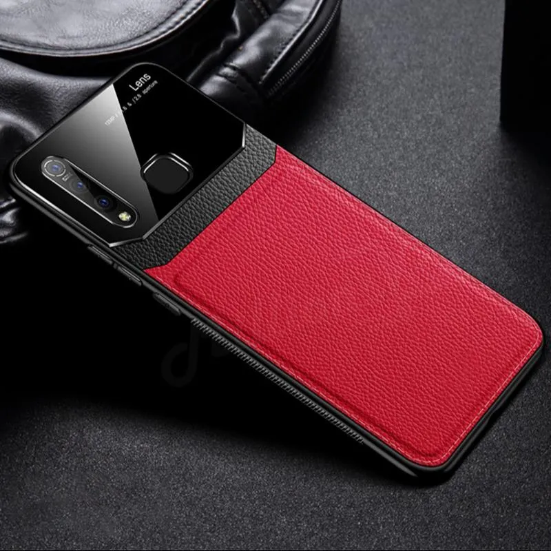 Galaxy M40 Sleek Slim Leather Glass Case