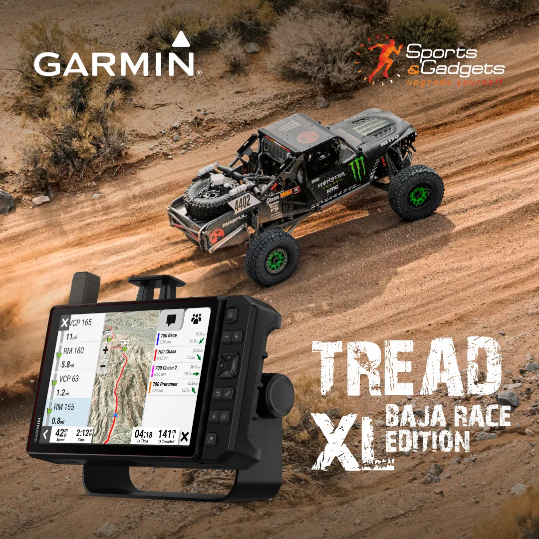 Garmin Tread XL - Baja Edition, Rugged, ultrabright 10” Off-Road Navigator, Portable GPS, Team Tracking with Built-in inReach Satellite Communication with Wearable4U Bundle