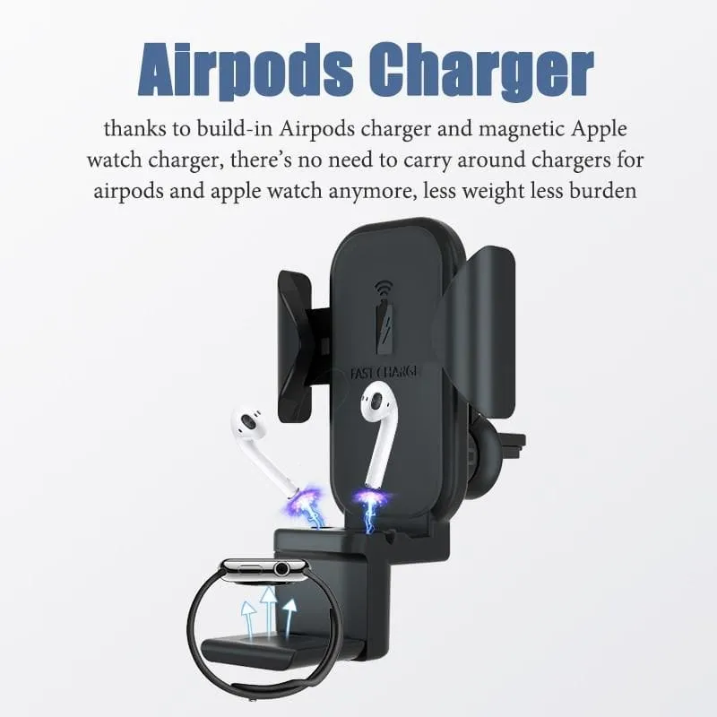 Gear Car Station™ 3 in 1 Wireless Car Charger