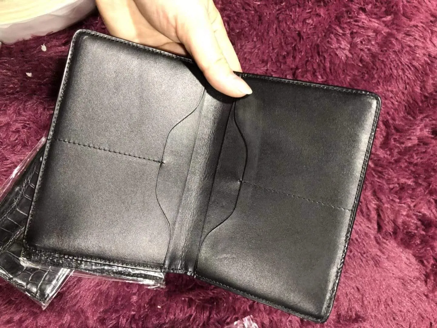 Genuine Crocodile Belly Leather  Passport Holder