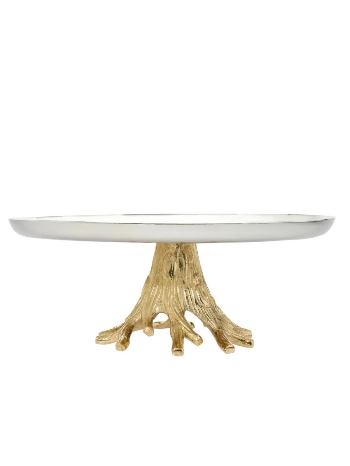 Gold Branch Footed Cake Plate