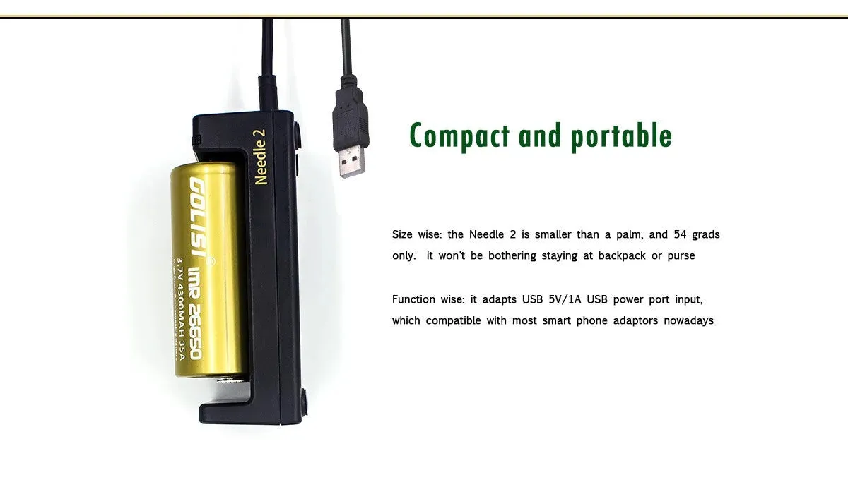 Golisi Needle 2 Smart USB Battery Charger