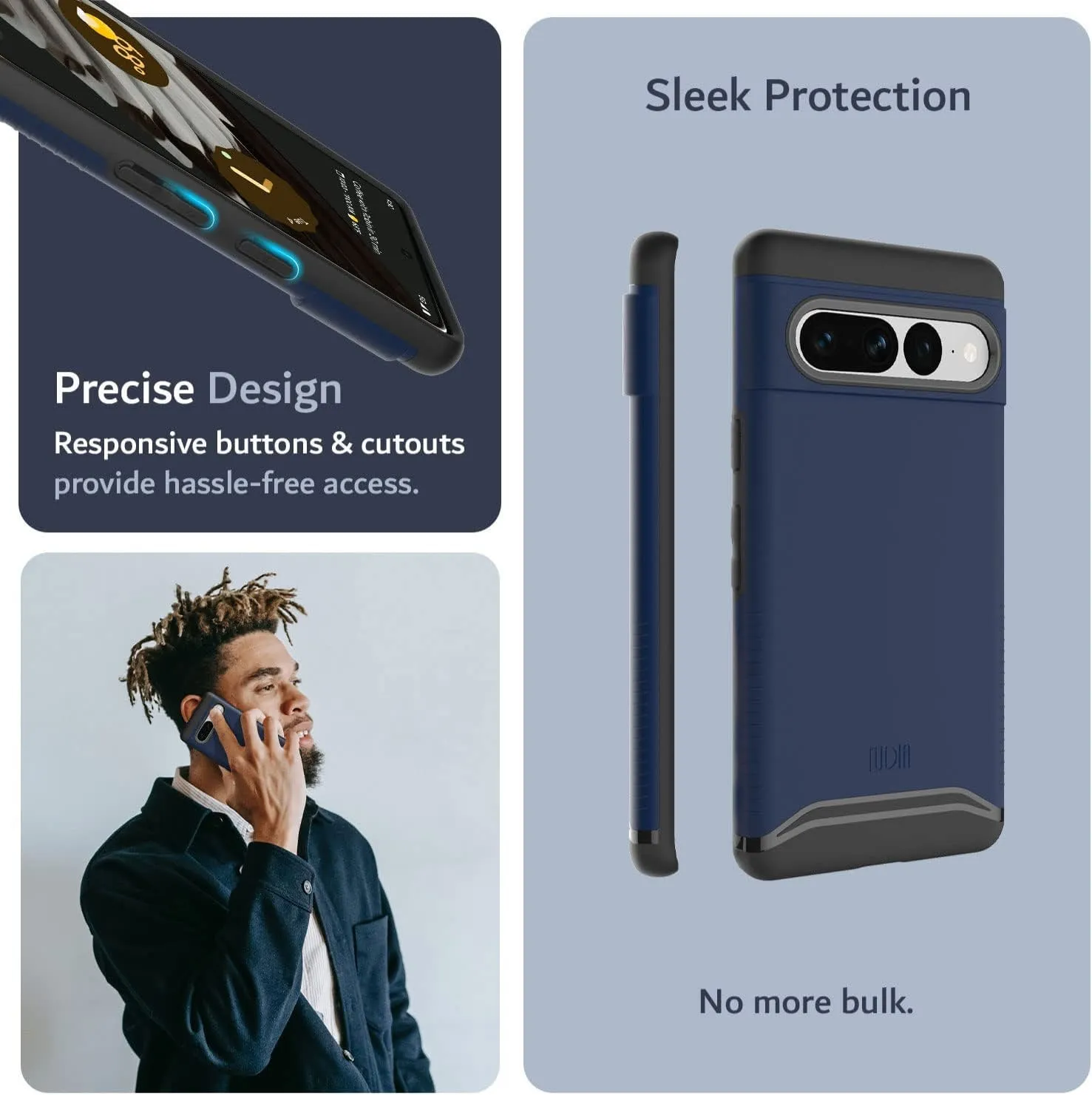 Google Pixel 7 Pro Shockproof Dual Layer Military Grade Slim Case