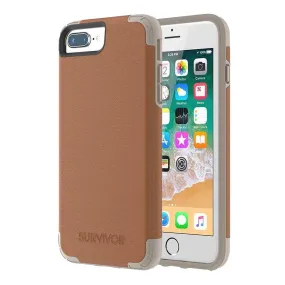 Griffin Survivor Prime Brown Leather Case iPhone 6/7/8 Plus TA43864