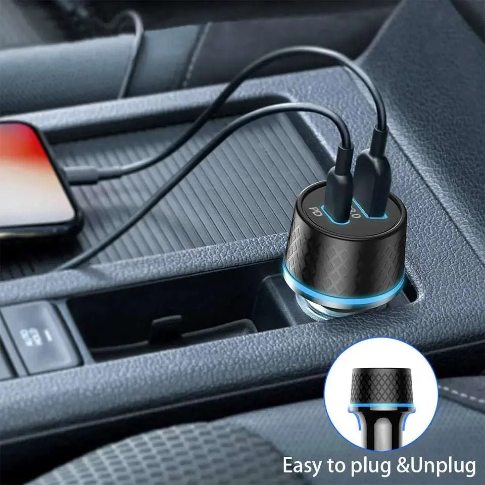 Gzar 42.5W Super USB C Car Charger UAE Mini & Metal - Fast Type C Car Chargers