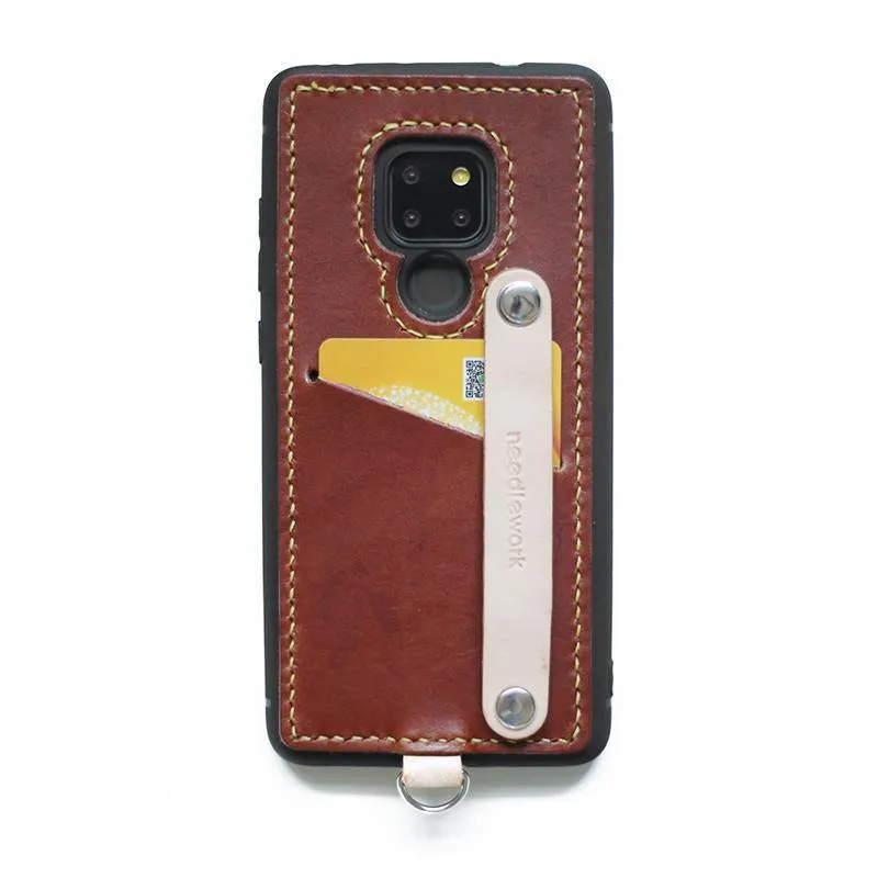 Handmade Orange Leather Huawei Mate 20 X Case with Card Holder CONTRAST COLOR Huawei Mate 20 X Leather Case