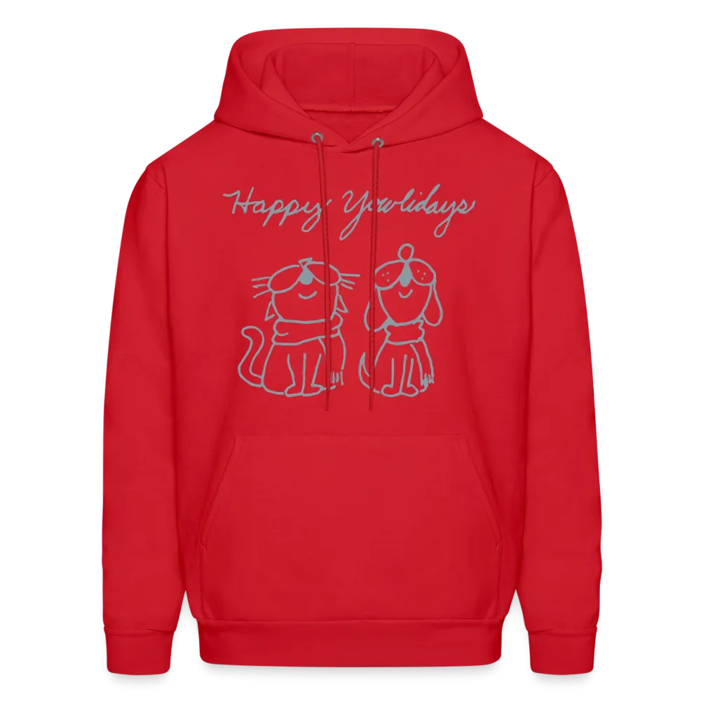 Happy Yowlidays Metallic-Print Hoodie