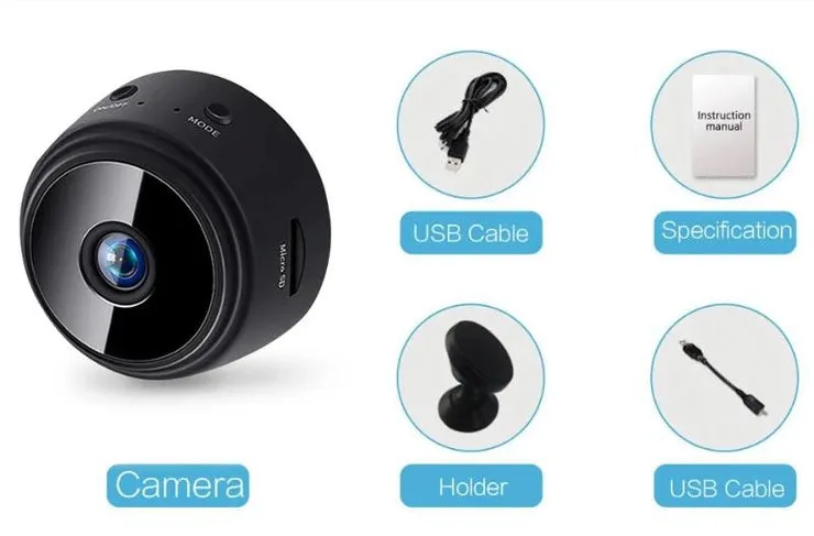 HD Mini Wireless WIFI IP Camera DVR