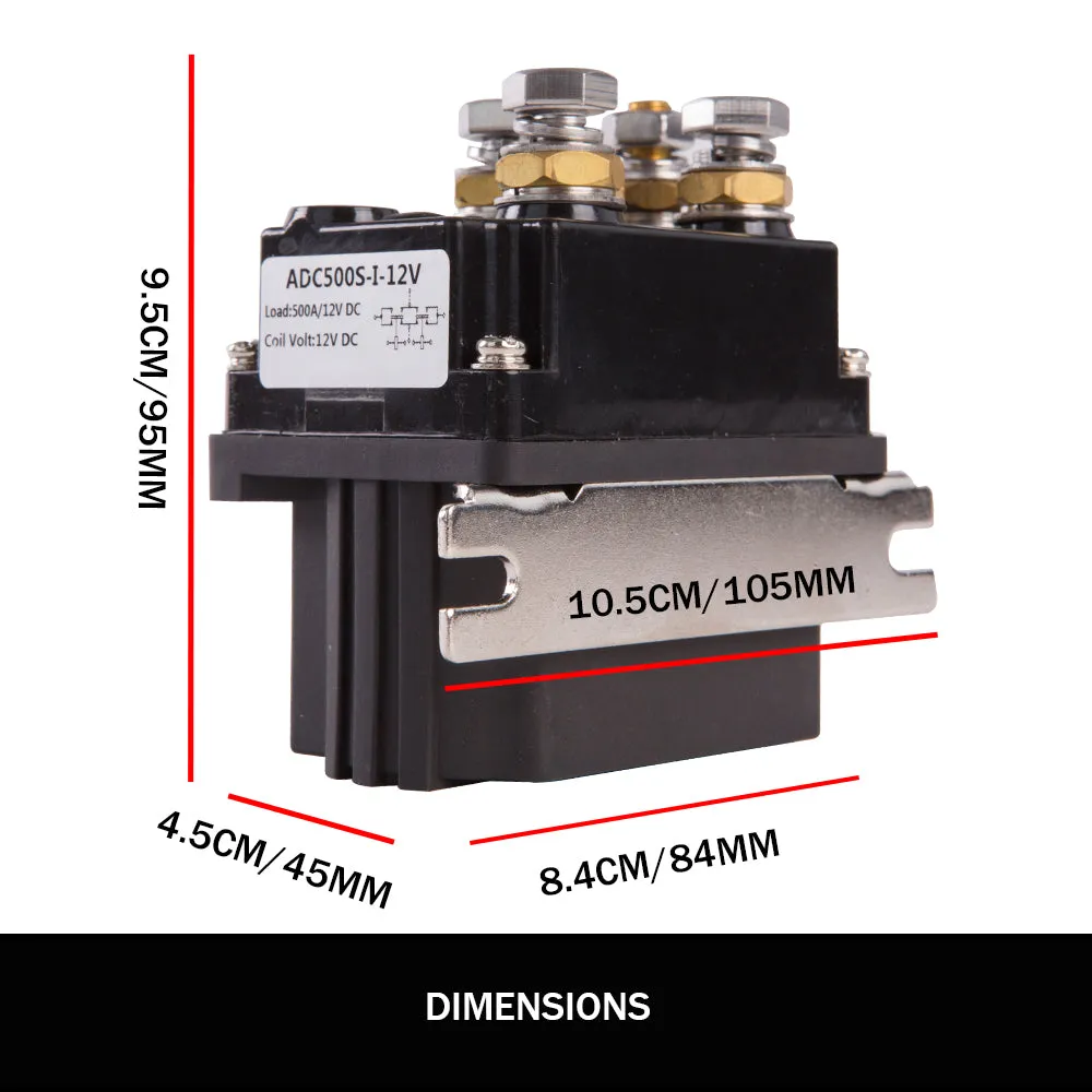 Heavy Duty 500A 12V Winch Solenoid with Wireless Remote - X-BULL