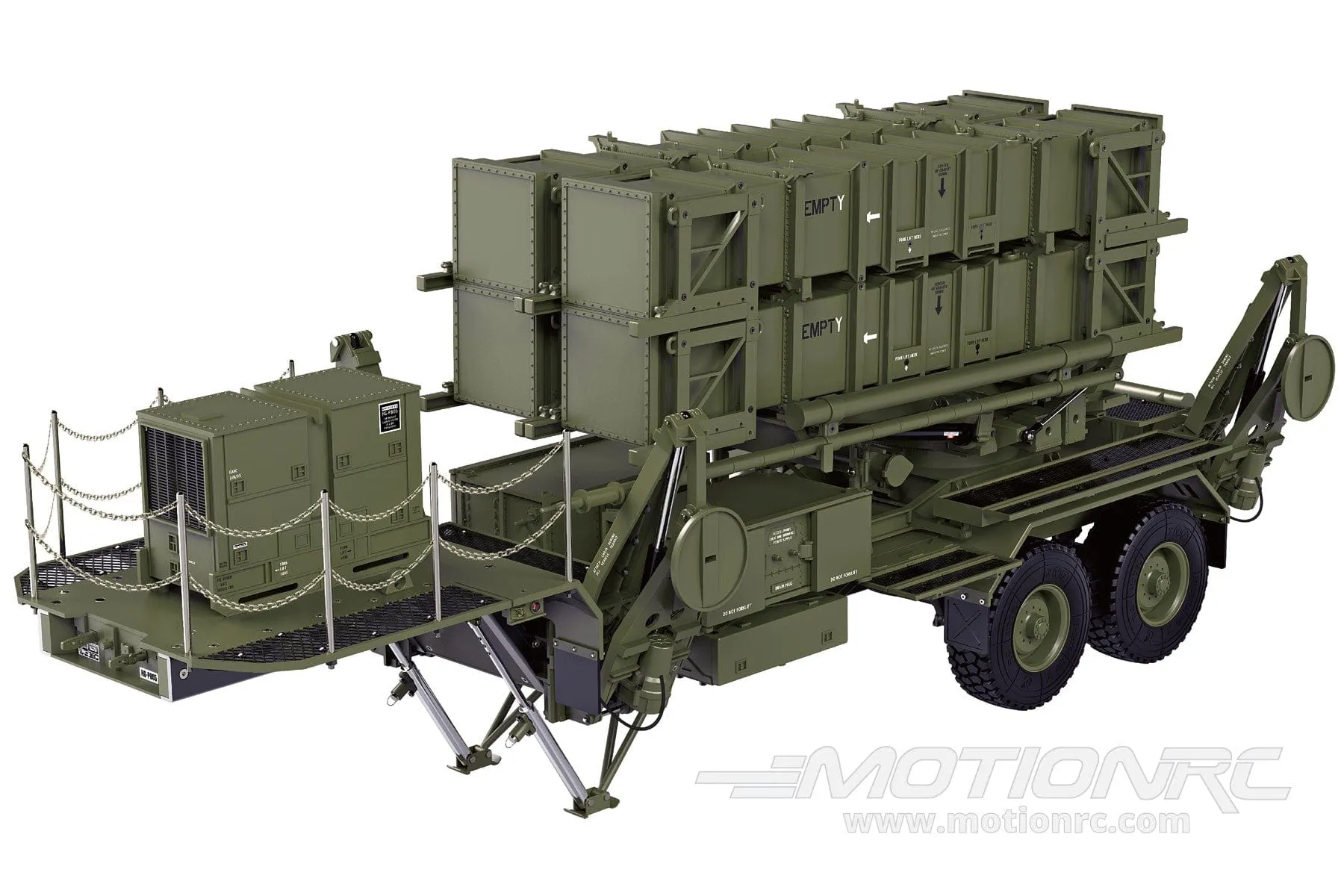 Heng Guan US Military Green 1/12 Scale Missile Launcher Trailer - KIT - (OPEN BOX)