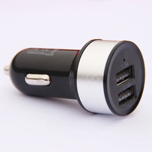 High Quality Universal Smart Fuse Circuit-Breaker Protection Dual USB Port 5V 2.1A 1A Car Charger For Mobile Phones Tablet PC