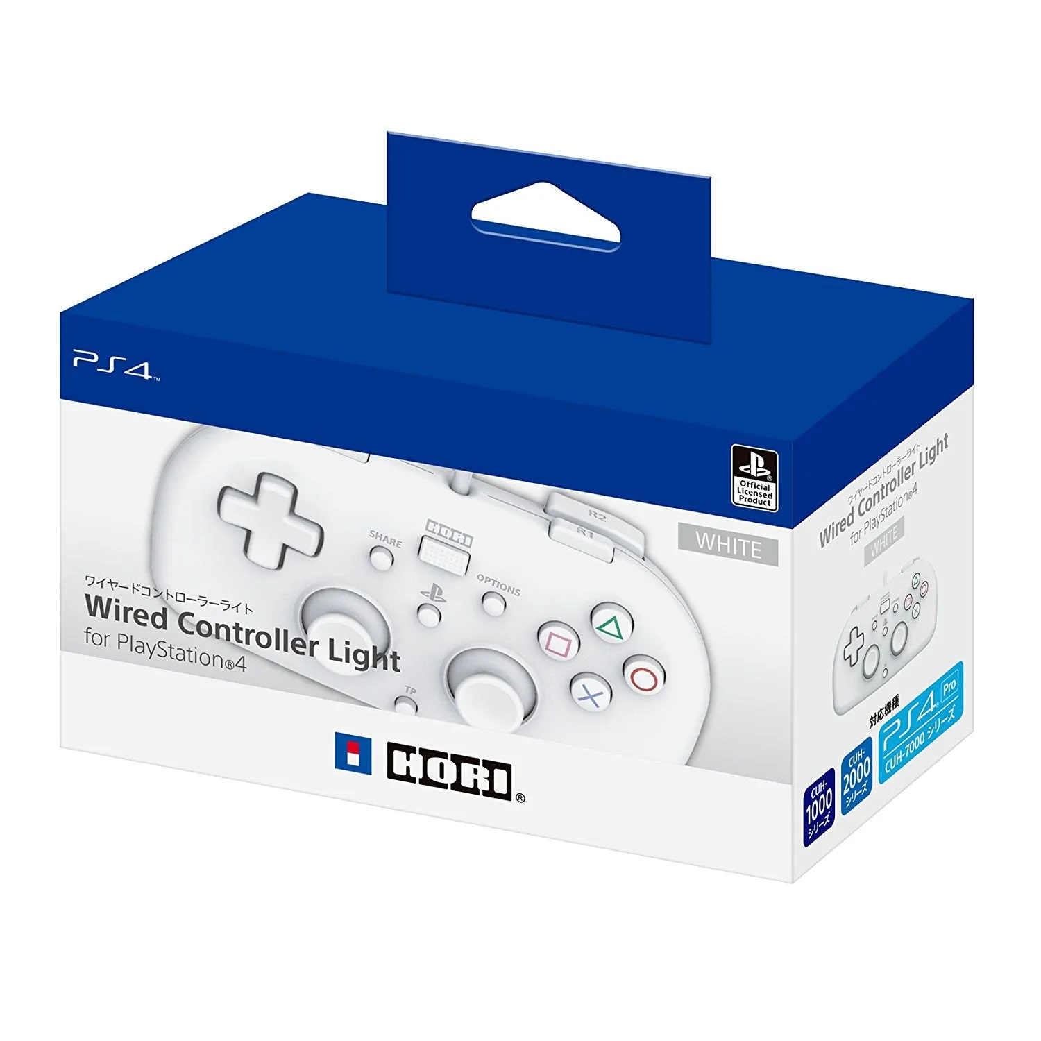 Hori Wired Controller Light White for PlayStation 4