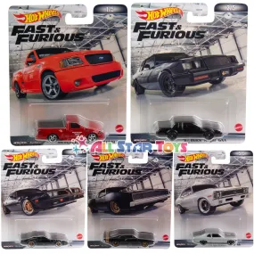 Hot Wheels FAST & FURIOUS RETRO ENTERTAINMENT 2022 J CASE SET OF 5 1/64 SCALE DIECAST CAR MODEL DMC55-957J