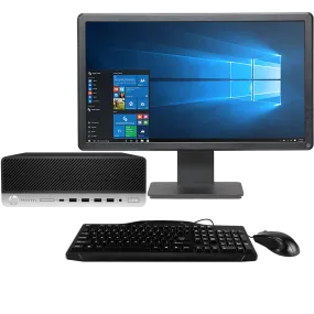 HP ProDesk 600 G5 - Intel i5, 9th Gen SFF Desktop PC with 16GB Ram   20" Monitor