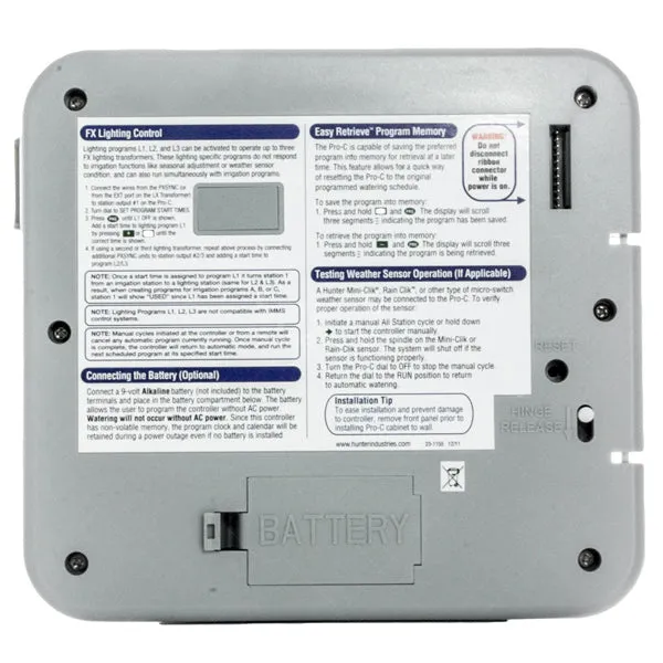 Hunter - 526205 - Landscape Lighting Control Face Plate For 3-Station ProC