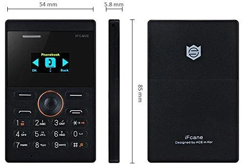 iFcane E1 Ultra Slim Credit Card Size Mobile Phone ** FREE MICRO SD CARD READER WORTH 100/- **