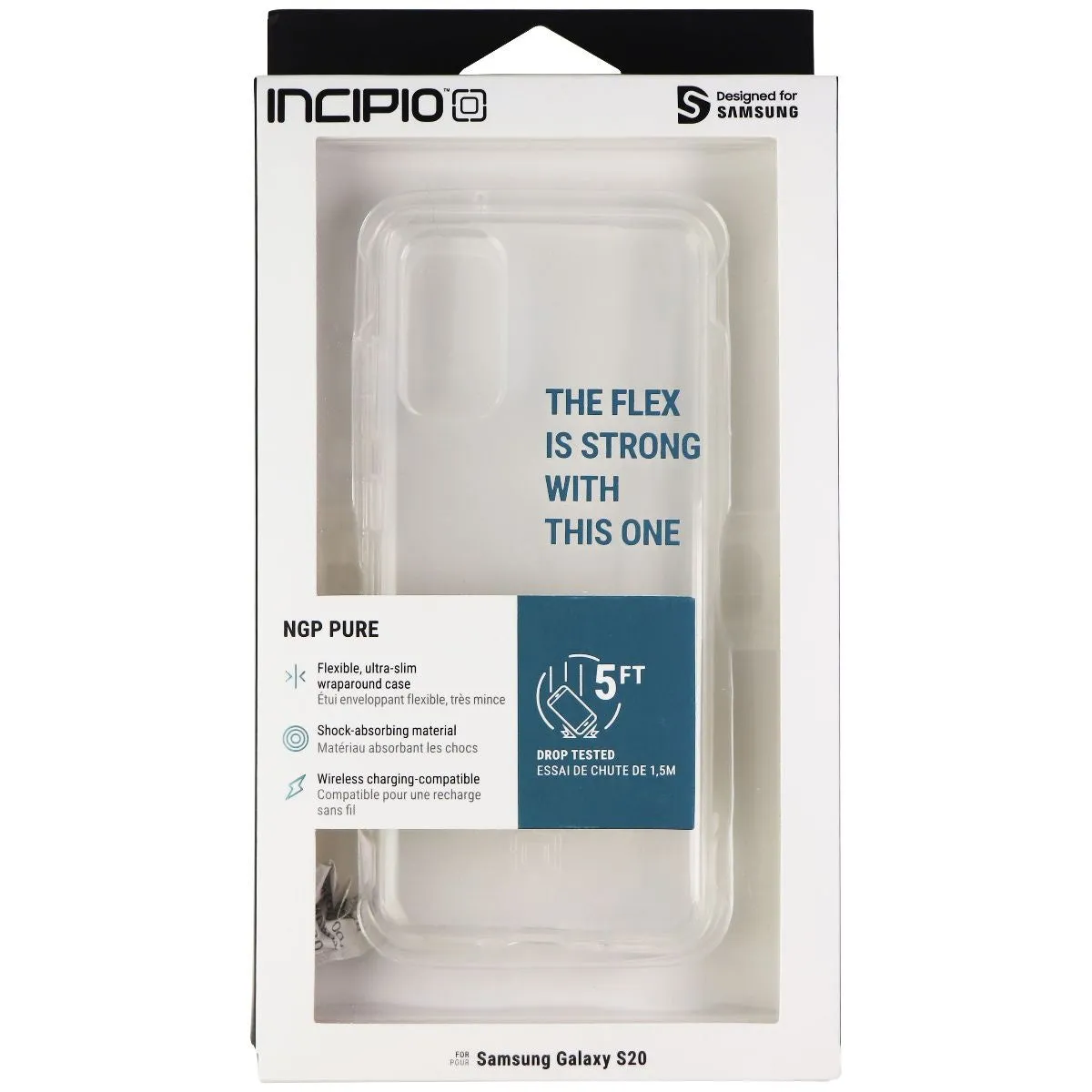 Incipio NGP Series Gel Case for Samsung Galaxy S20 Smartphone - Clear