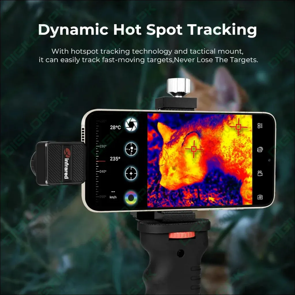 Infiray T2 Pro Thermal Monocular For Android, Thermal Imaging Monocular For Hunting, 2~15x Digital Zoom, Hotspot Tracking, 13mm Adjustable Lens,