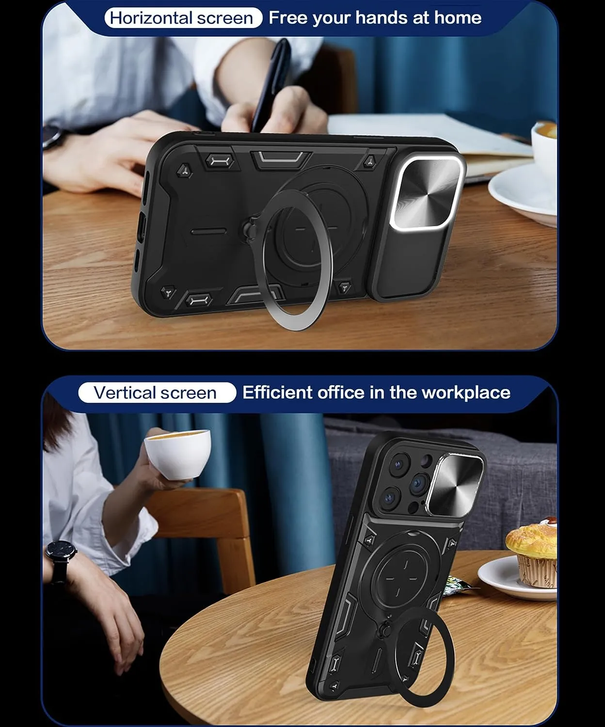 iPhone 16 Pro Max Kickstand Camera Slide Case