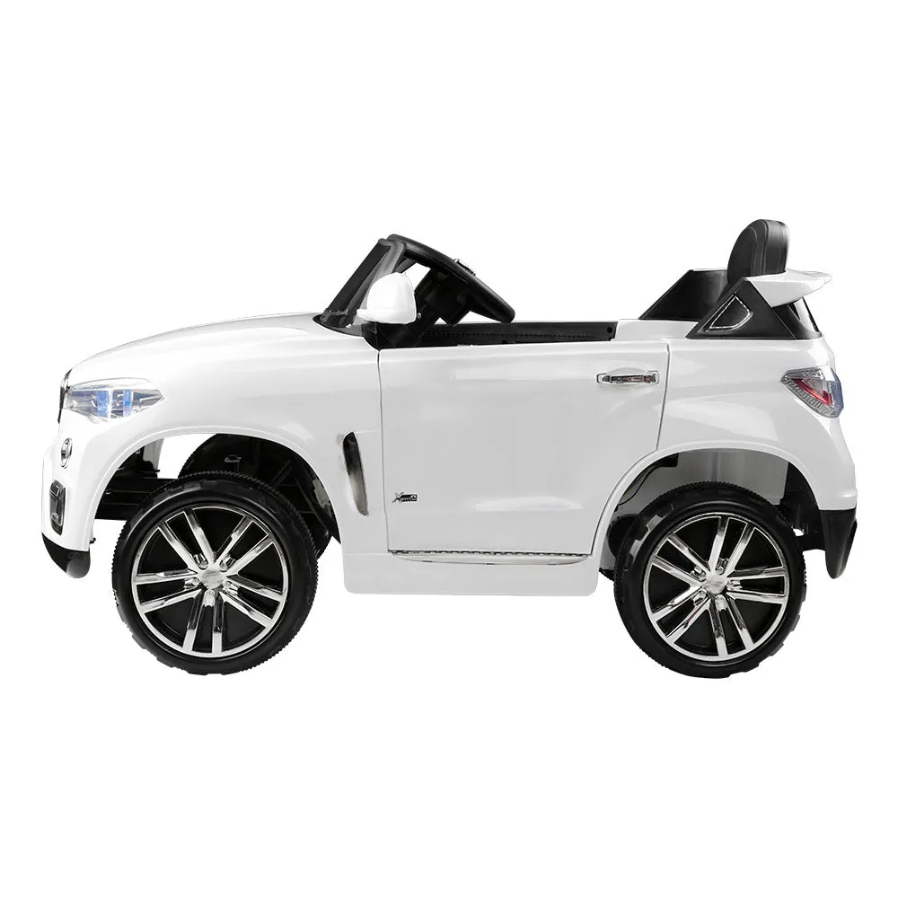 Kids Ride On Car With Remote MP3 LED Lights - White