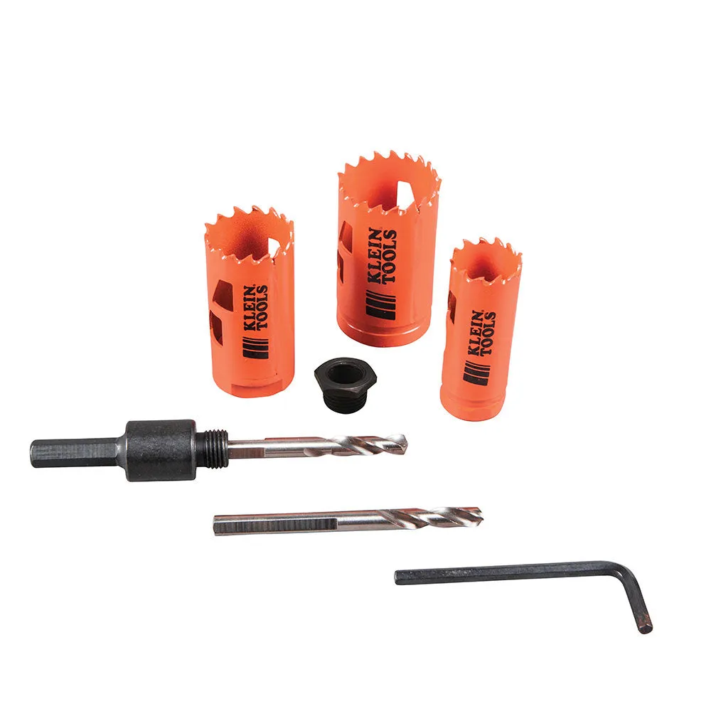 Klein 32905 Electrician's Hole Saw Kit with Arbor 3-Piece