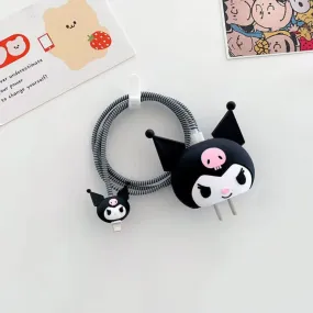 Kuromi Apple Charger Cover | Cute & Protective for iPhone 18W-20W Chargers