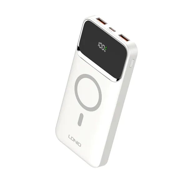 LDNIO Magnetic Wireless Power Bank PQ12 10000mAh - White