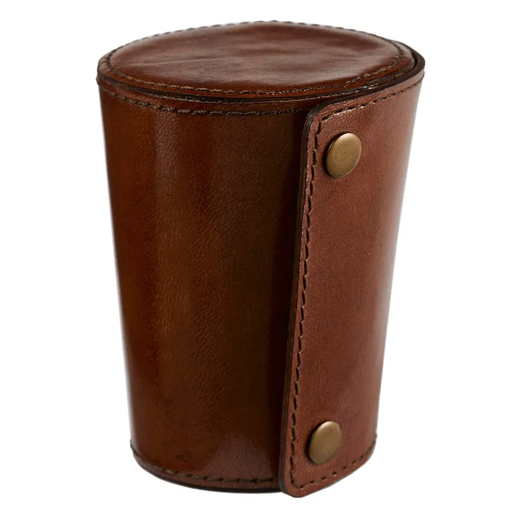 Leather Case With Four Metal Stirrup Cups