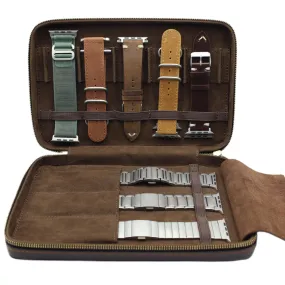 Leather Storage Case for Apple Watch Bands - Fits Metal Bands