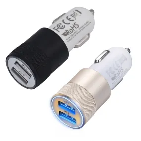 LED light 2 Ports Smart USB Car Charger