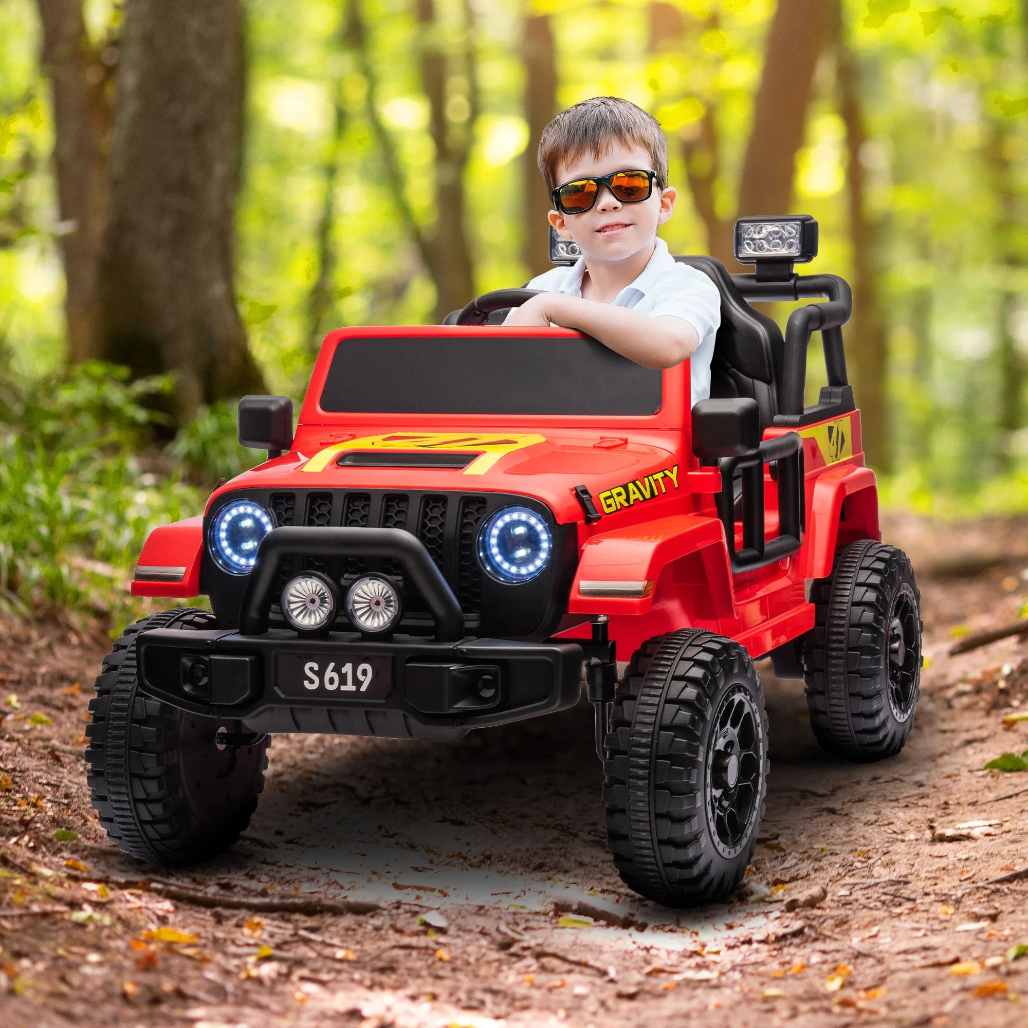 LED Lights & Bluetooth Kids Electric Ride On Car - Kahuna