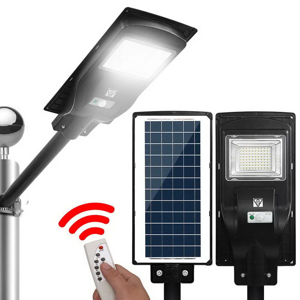 LED Solar Street Flood Light Motion Sensor Remote Outdoor Garden Lamp Lights 90W