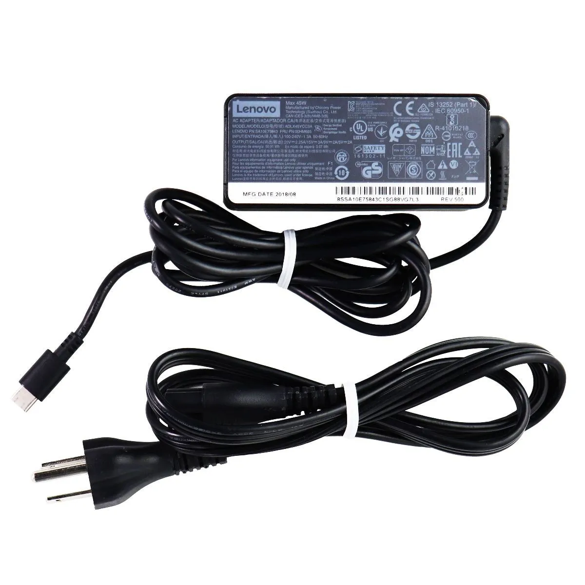 Lenovo 45W AC Adapter OEM Wall Charger/Power Supply (ADLX45YCC3A)