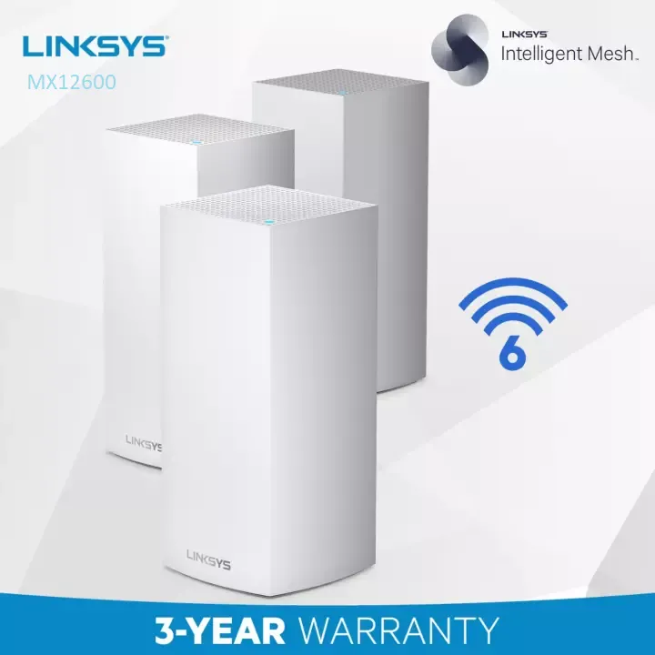 Linksys Velop MX12600 Tri-Band AX4200 Mesh WiFi 6 System (3件裝) (3 years)