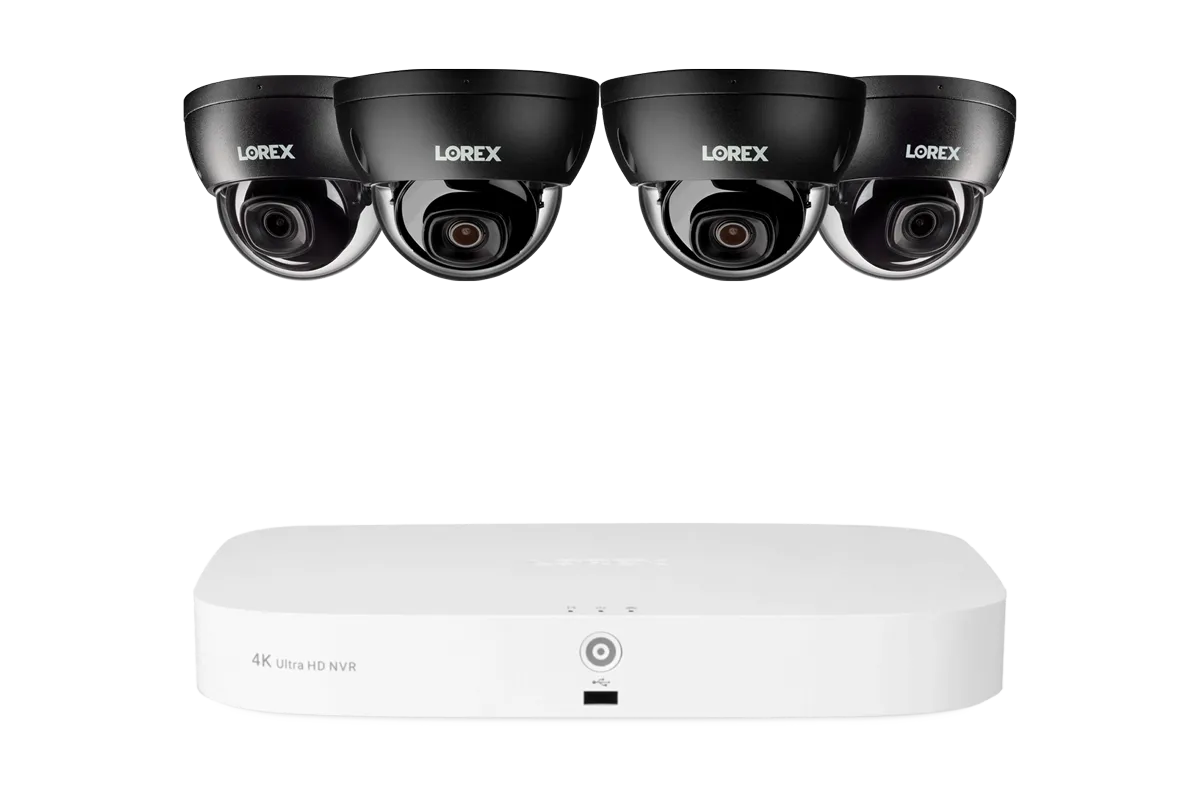 Lorex Fusion NVR with A4 4MP (2K) IP Dome Cameras - 4K 16-Channel (8 Wired   8 Wi-Fi Fusion) 2TB Wired System