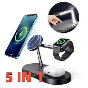 LovelyRLovely Multifunctional 15W Fast Charging 5-In-1 Magnetic Wireless Charger