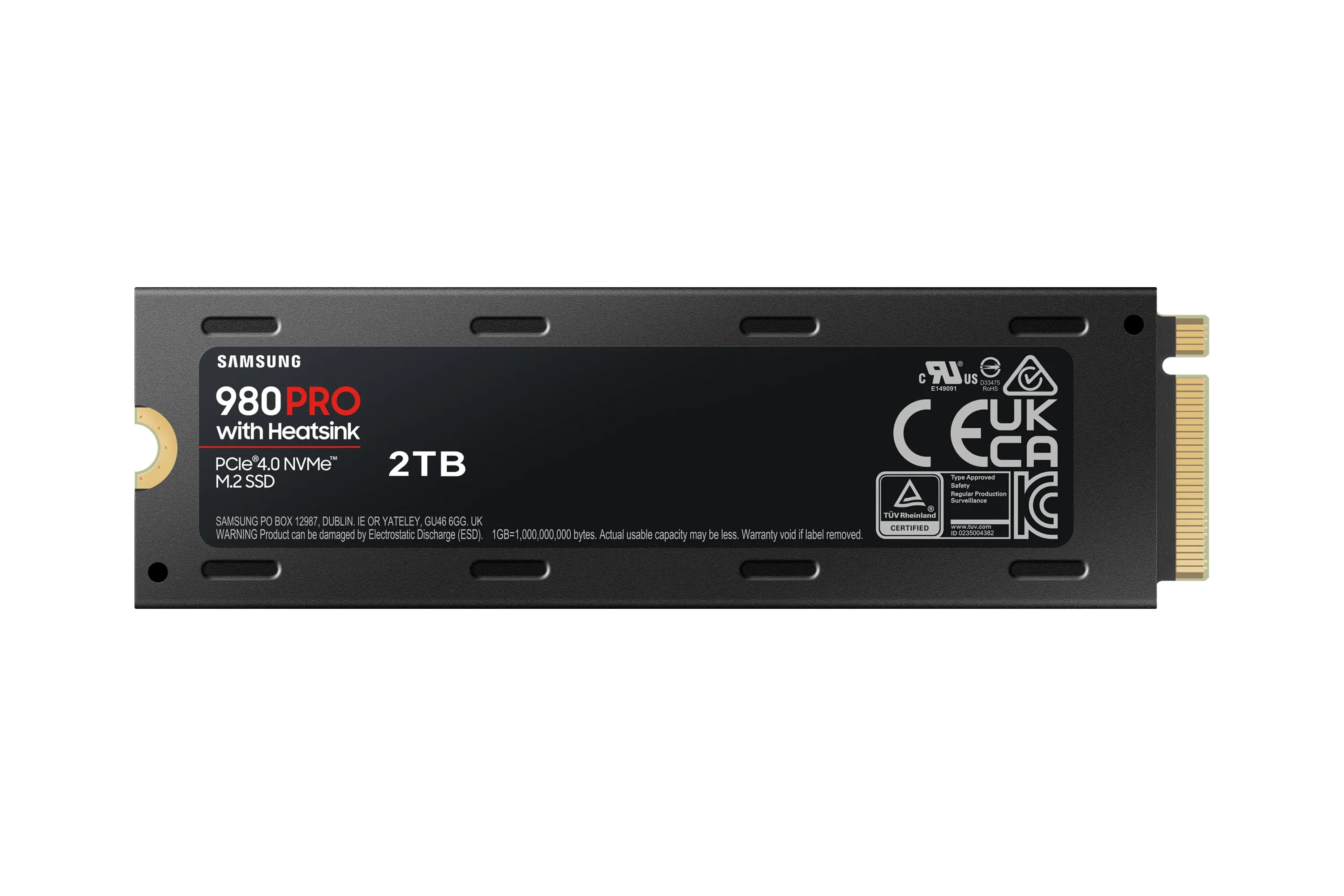 M.2 2Tb Samsung 980 Pro Heatsink Nvme Pcie 4.0 X 4 Retail