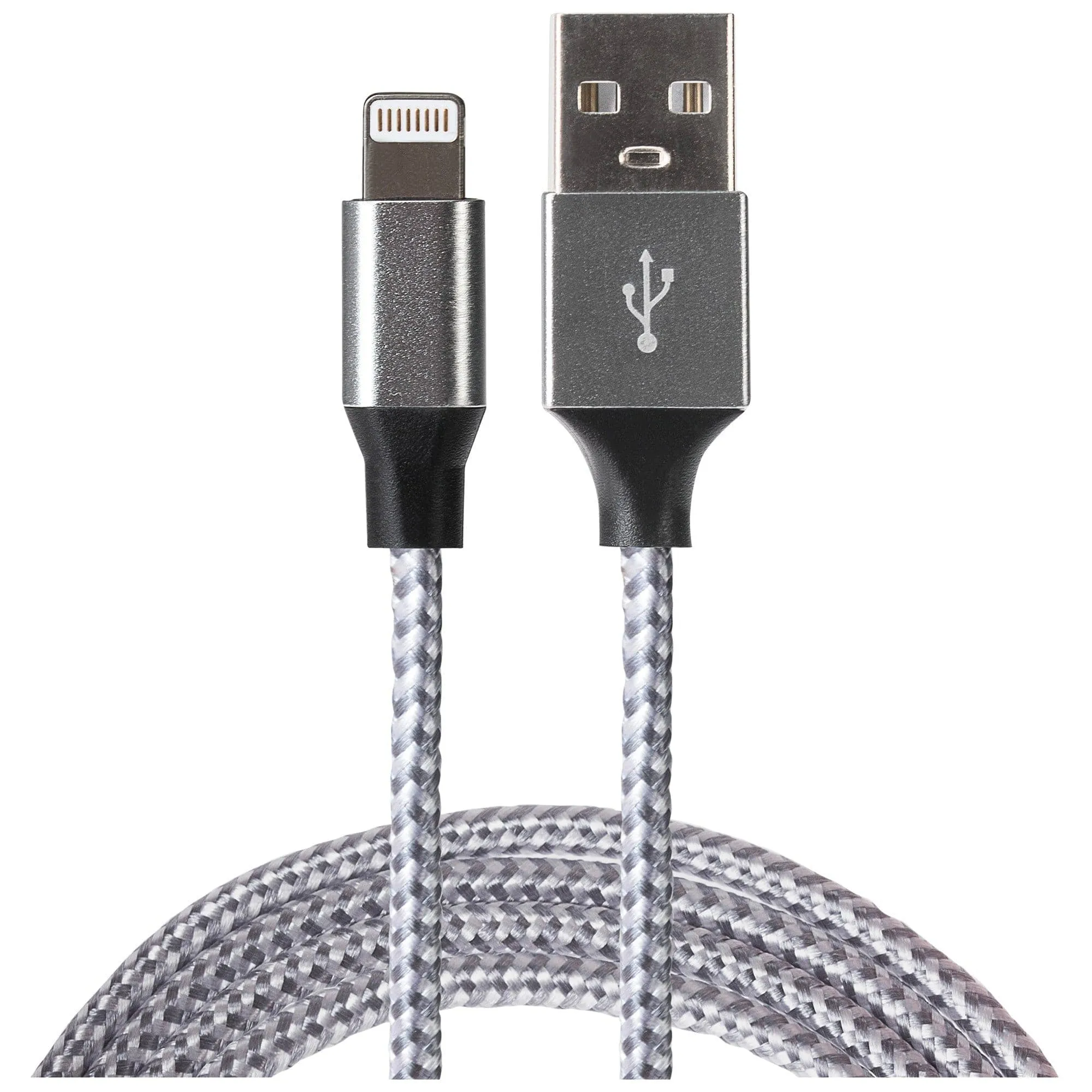 Maplin Lightning Connector to USB-A Braided Cable - 1m